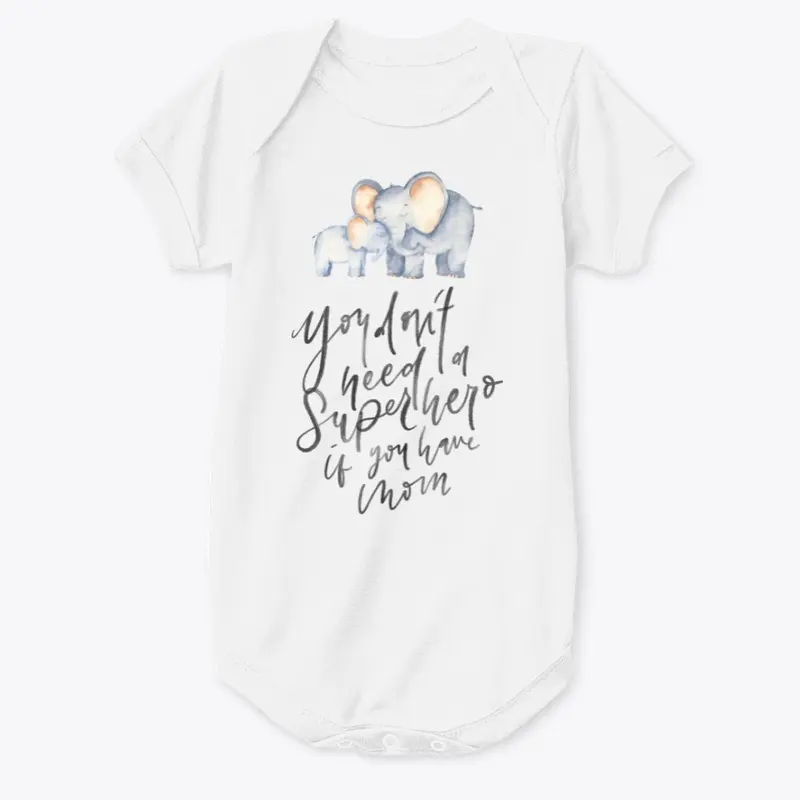 Superhero Mom Baby Onesie